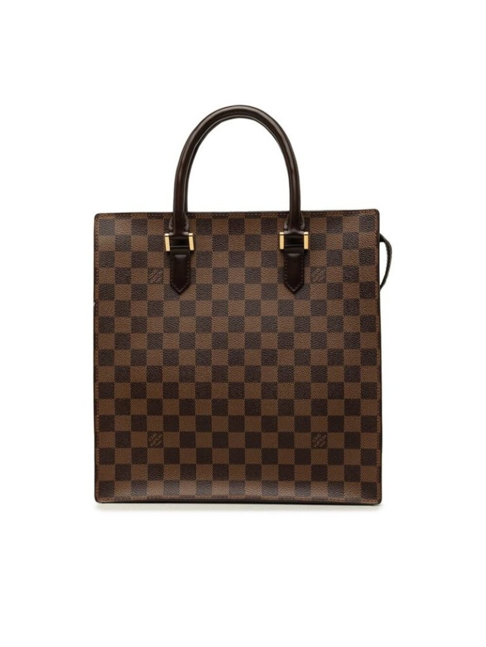 Louis Vuitton Damier Vevarnish PM Tote Bag Ebene Brown Leather